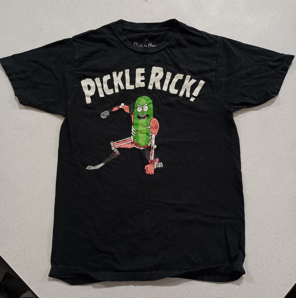 Ripple Junction Pickle Rick Black T-Shirt (A-26)